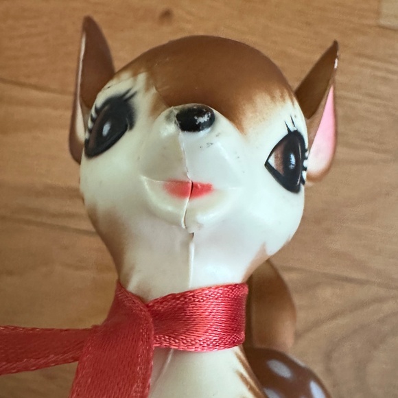 Vintage Bambi Deer Buck Hard Plastic Figure Bell Made in Hong Kong - Picture 13 of 16